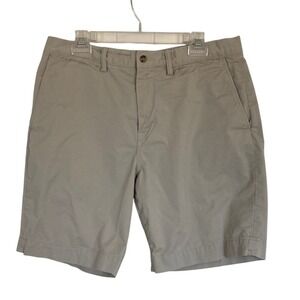 Polo Ralph Lauren Men's Khaki Classic Shorts Size 34 9" inseam Flat Front Cotton